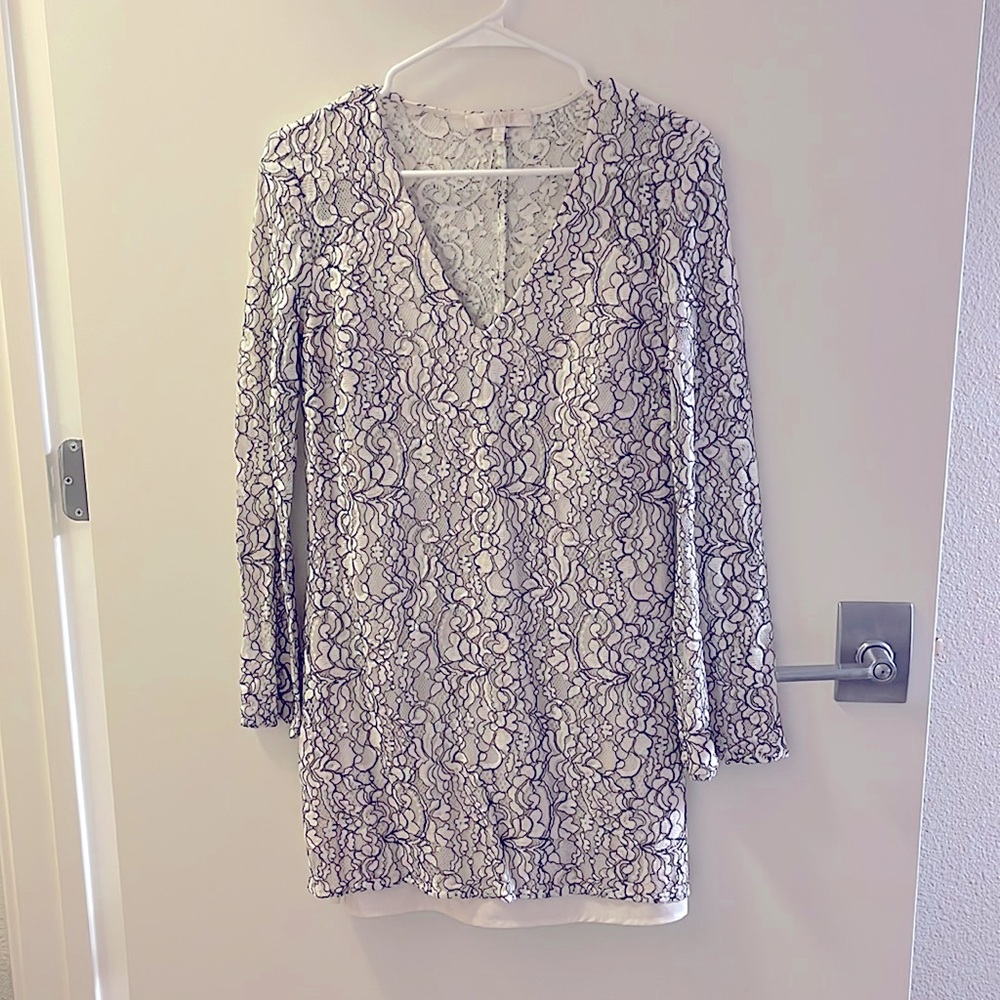 Wayf Black and White Dress